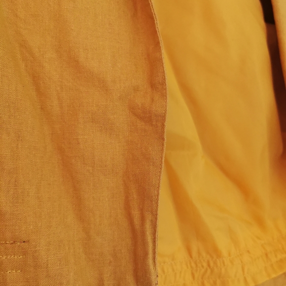 Vintage mustard yellow cropped linen blazer - Picture 3 of 3